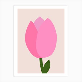 Pink Tulip Art Print