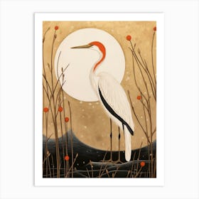 Bird Illustration Stork 2 Art Print