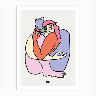 Self Hug Art Print