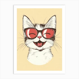 Cat In Sunglasses 15 Art Print