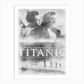 Pencil Art Titanic 1 Art Print