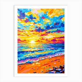 Sunset On The Beach 16 Art Print