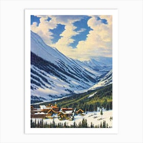 Alyeska, Usa Ski Resort Vintage Landscape 1 Skiing Poster Art Print