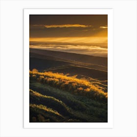 Sunrise Over The Hills Art Print