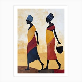 The African Women; A Boho Fresco Art Print