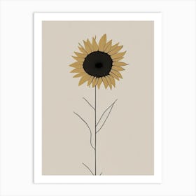 Desert Sunflower Wildflower Simplicity Art Print