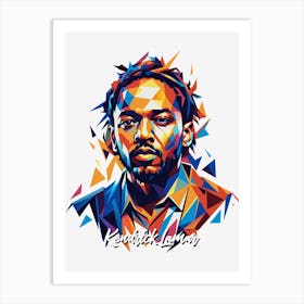 Kendrick Lamar 01 Portrait Music Icon Style WPAP Pop Art Art Print