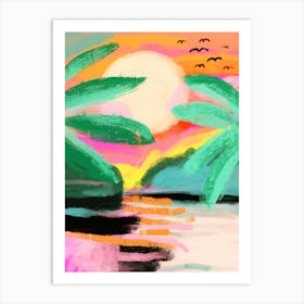 Sunset Island Art Print