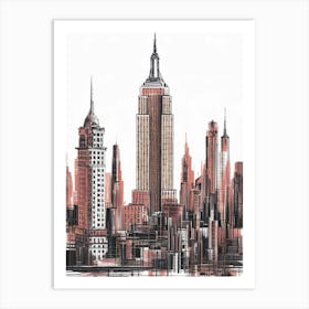 New York City Skyline 3 Art Print