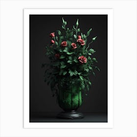 Roses In A Vase Art Print