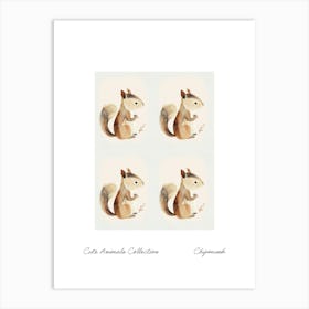 Cute Animals Collection Chipmunk 4 Art Print
