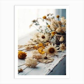 Dry Flowers Arrangement Art Print