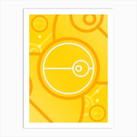 Geometric Glyph in Happy Yellow and Orange n.0008 Art Print