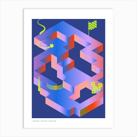 Maze Technical art Art Print