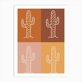 Autumn Cactus Mix Abstract Art Print