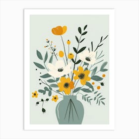 Balsam Tree Flat Illustration 8 Art Print