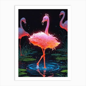 Default Draw Me A Flamingo With A Tutu Practicing Its Ballet P 3 Art Print