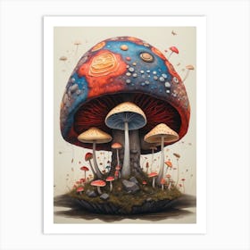 Mushroom Painting Art Print