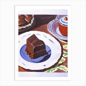 Brownie Bakery Product Acrylic Painting Tablescape Art Print