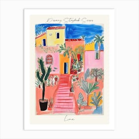 Poster Of Lima, Dreamy Storybook Illustration 4 Art Print