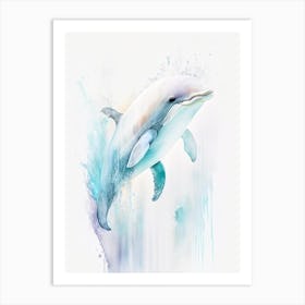 Risso S Dolphin Storybook Watercolour  (1) Art Print