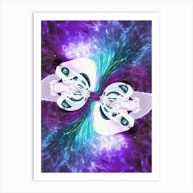 Blue purple fusion Art Print