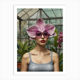 Orchid Hat Art Print