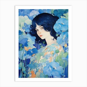 Blue Poppies 10 Art Print