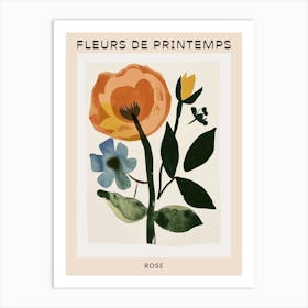 Spring Floral French Poster  Rose 13 Art Print