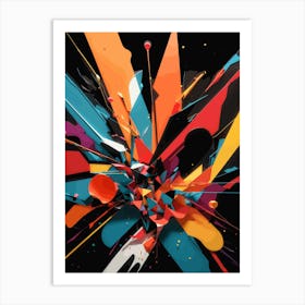 Abstract Painting splash colorful explosion Art Print