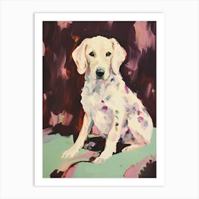 A Afghan Hound Dog Painting, Impressionist 1 Art Print