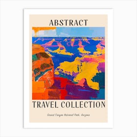 Abstract Travel Collection Poster Grand Canyon National Park Arizona 4 Art Print