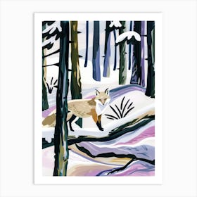 Fox In The Woods Art Print