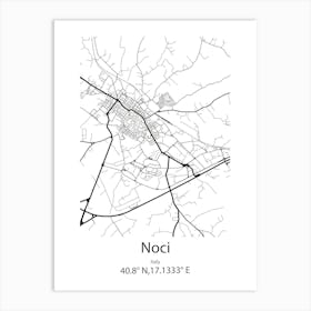 Noci,Italy Minimalist Map Art Print