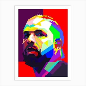 Drake pop art WPAP style illustration, whose full name is Aubrey Drake Graham, is a Canadian rapper, singer, songwriter, actor, and entrepreneur. He's one of the most influential and successful artists in modern music. Art Print