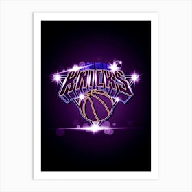 New York Knicks Neon Art Print