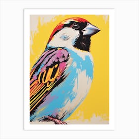 Andy Warhol Style Bird House Sparrow 2 Art Print