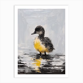 Impasto Duckling Portrait 2 Art Print