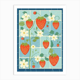 Strawberries Illustration 8 Art Print