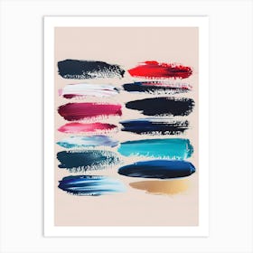 Watercolor Brush Strokes Art Print