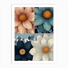 Four Flowers Art Print