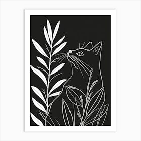 Chartreux Cat Minimalist Illustration 3 Art Print