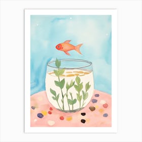 Goldfish In A Bowl Art Print