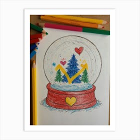 Snow Globe 7 Art Print