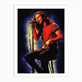 Spirit Of Eddie Vedder Of Pearl Jam Mtv Unplugged Art Print
