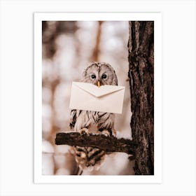 The Magic Letter Owl Art Print