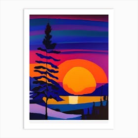 Icy Sunset Art Print