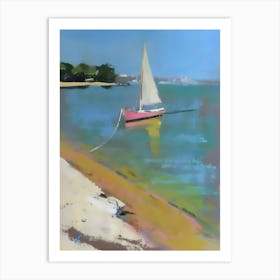 Sailboat On The Beach 4 Art Print