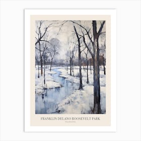 Winter City Park Poster Franklin Delano Roosevelt Park Philadelphia 2 Art Print