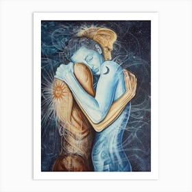 art couple love Art Print